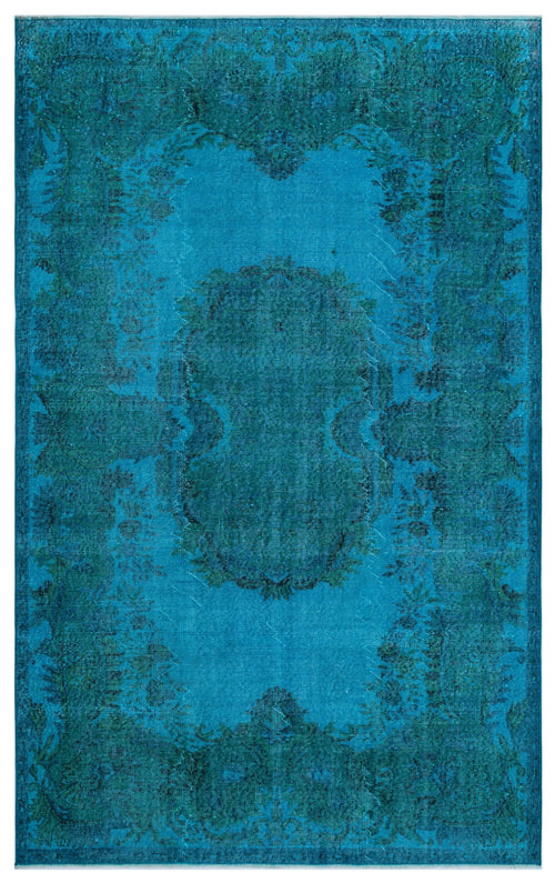 Atina Turquoise Vintage Wool Handmade Area Rug 6'0" x 9'8"