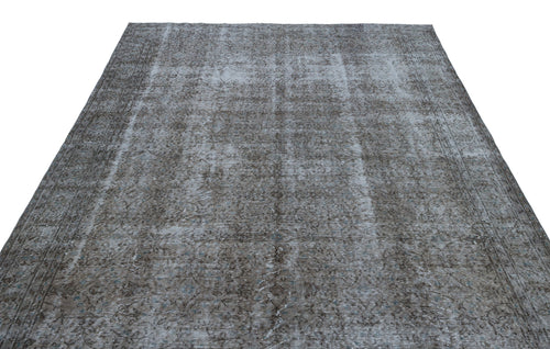 Atina Brown Vintage Wool Handmade Area Rug 6'11" x 10'4"