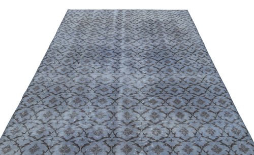 Atina Blue Vintage Wool Handmade Area Rug 6'1" x 9'7"