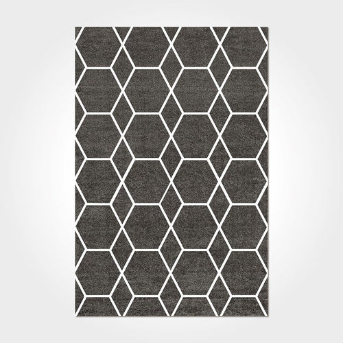 Geometric Area Rug – Washable Non Slip Chenille Cotton Carpet | Modern Flatweave Floor Covering