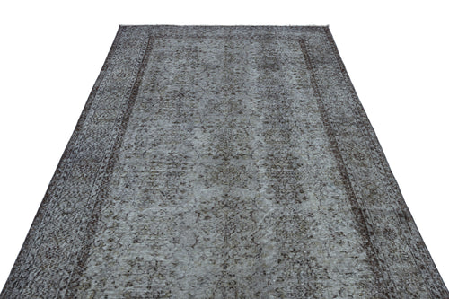 Atina Grey Vintage Wool Handmade Area Rug 5'7" x 9'9"