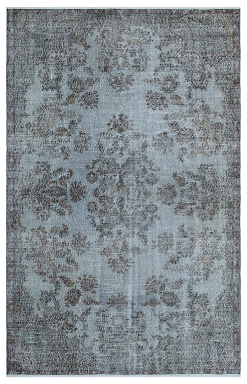 Atina Grey Vintage Wool Handmade Area Rug 5'8" x 8'8"