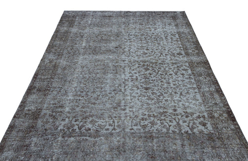 Atina Grey Vintage Wool Handmade Area Rug 5'11" x 9'5"