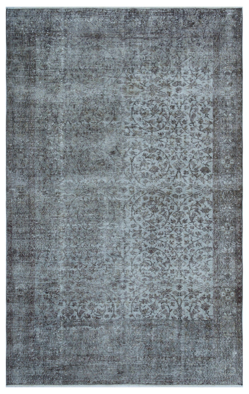 Atina Grey Vintage Wool Handmade Area Rug 5'11" x 9'5"