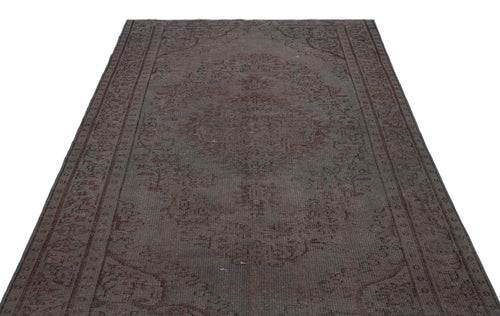 Atina Grey Vintage Wool Handmade Area Rug 5'7" x 8'8"