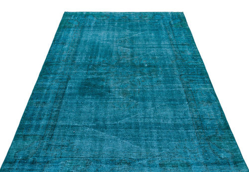 Atina Turquoise Vintage Wool Handmade Area Rug 5'1" x 8'4"