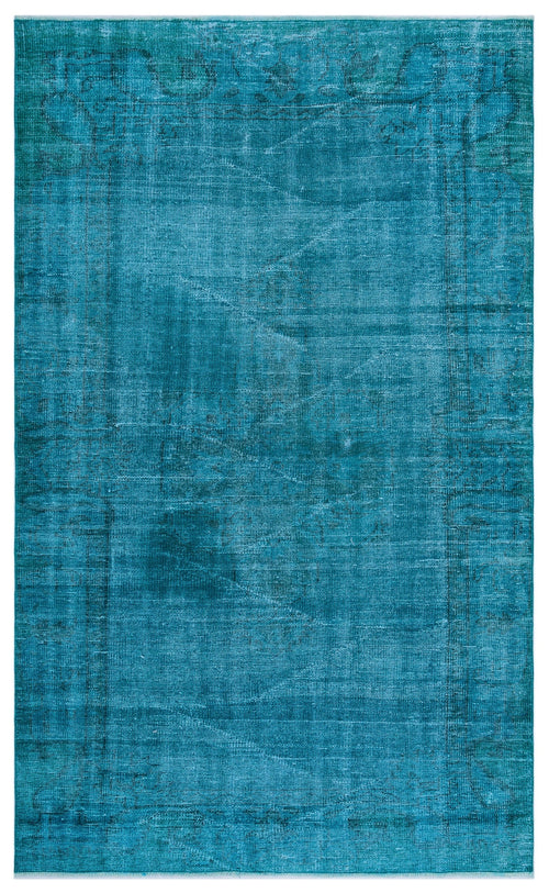 Atina Turquoise Vintage Wool Handmade Area Rug 5'1" x 8'4"