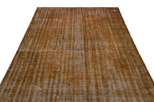 Atina Brown Vintage Wool Handmade Area Rug 5'8" x 9'7"