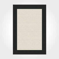 Blakely Black Frame Chenille and Cotton Digital Print Area Rug