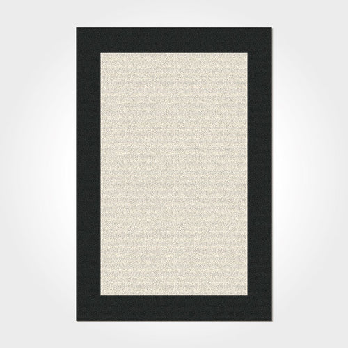Blakely Black Frame Chenille and Cotton Digital Print Area Rug