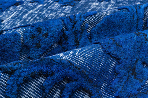 Purplea Turquoise Vintage Wool Handmade Area Rug 5'10" x 9'1"