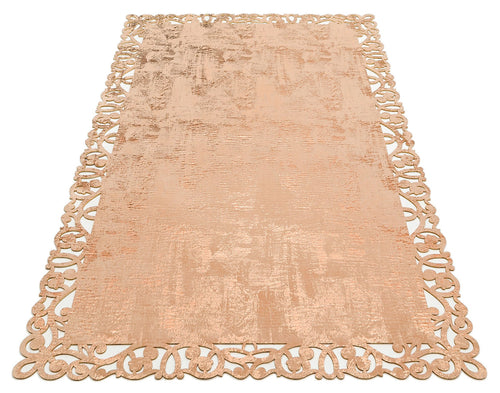 Modern Leather Rug – Washable Non Slip Copper Artificial Leather Carpet