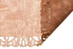 Modern Leather Rug – Washable Non Slip Copper Artificial Leather Carpet