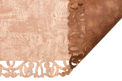 Modern Leather Rug – Washable Non Slip Copper Artificial Leather Carpet