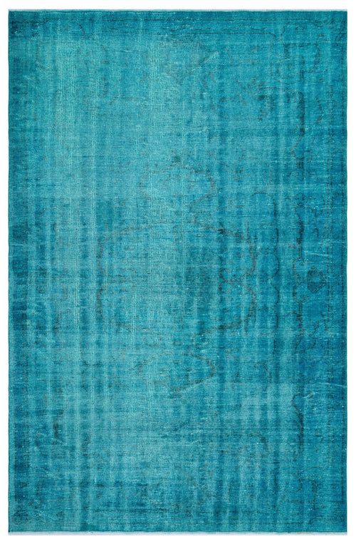 Atina Turquoise Vintage Wool Handmade Area Rug 5'10" x 9'1"