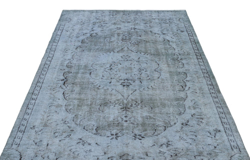Atina Blue Vintage Wool Handmade Area Rug 5'1" x 8'8"