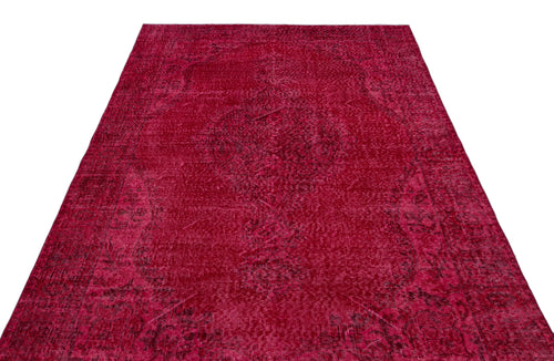 Atina Red Vintage Wool Handmade Area Rug 5'7" x 9'2"