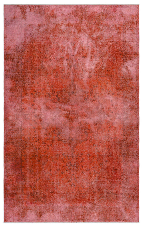 Atina Orange Vintage Wool Handmade Area Rug 5'5" x 8'9"