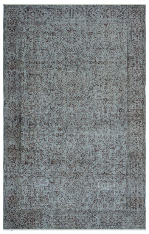 Atina Blue Vintage Wool Handmade Area Rug 6'7" x 6'11"