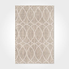 Digital Print Area Rug – Washable Non Slip Geometric Chenille Cotton Carpet