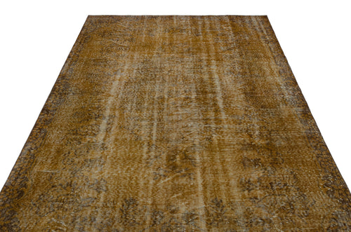 Atina Brown Vintage Wool Handmade Area Rug 5'11" x 9'5"