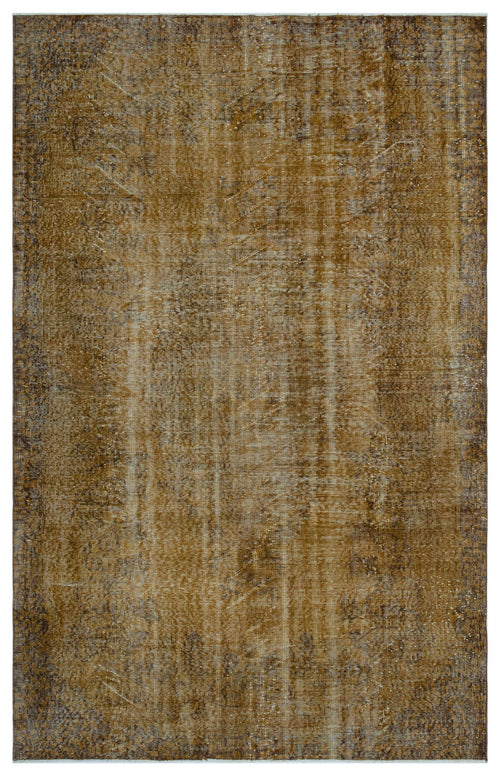 Atina Brown Vintage Wool Handmade Area Rug 5'11" x 9'5"