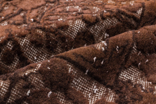 Purplea Brown Vintage Wool Handmade Area Rug 5'8" x 9'2"