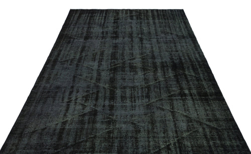 Atina Black Vintage Wool Handmade Area Rug 5'10" x 8'8"