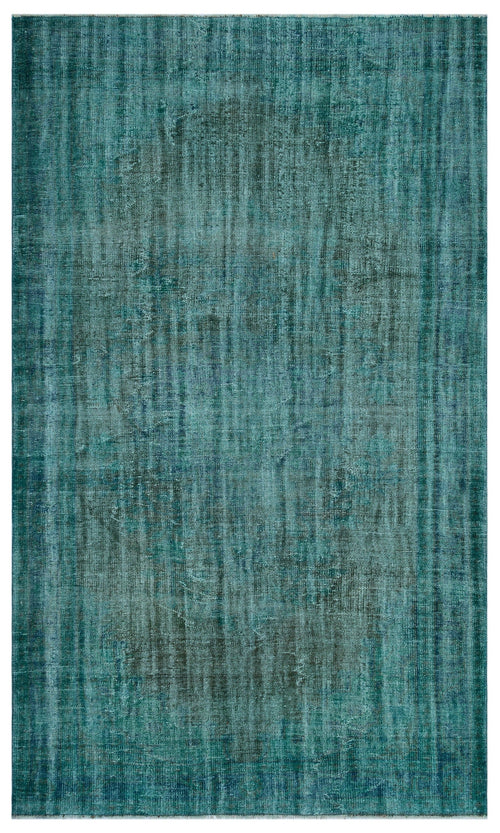 Atina Turquoise Vintage Wool Handmade Area Rug 6'0" x 10'2"