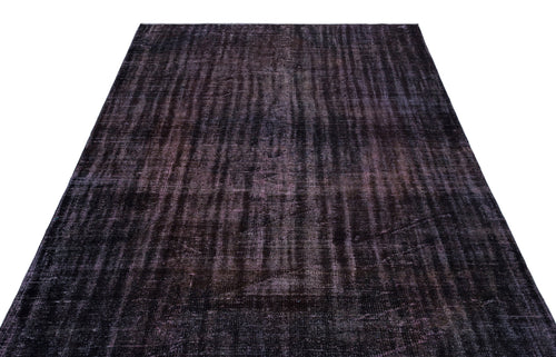 Atina Black Vintage Wool Handmade Area Rug 5'8" x 8'4"