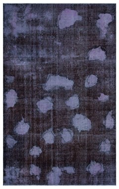 Atina Purple Vintage Wool Handmade Area Rug 6'9" x 10'7"