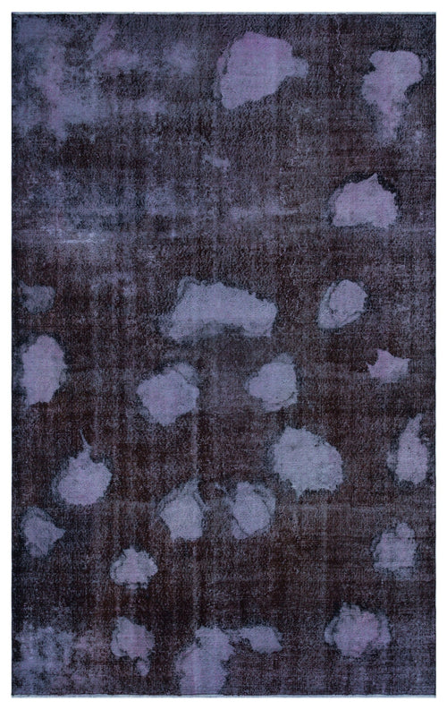 Atina Purple Vintage Wool Handmade Area Rug 6'9" x 10'7"