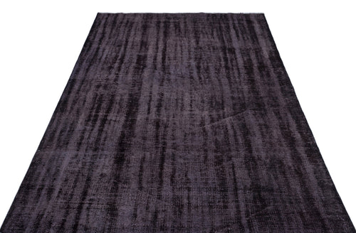 Atina Black Vintage Wool Handmade Area Rug 5'3" x 8'7"