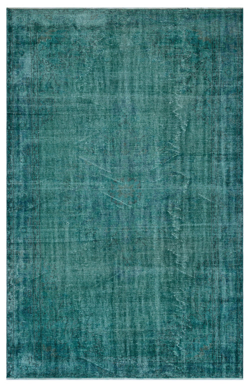 Atina Turquoise Vintage Wool Handmade Area Rug 6'6" x 9'10"