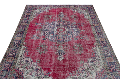 Atina Red Vintage Wool Handmade Area Rug 4'9" x 11'6"