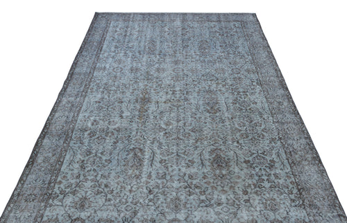 Atina Blue Vintage Wool Handmade Area Rug 5'6" x 9'4"