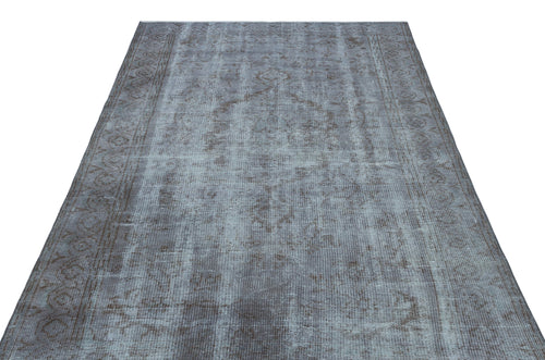 Atina Blue Vintage Wool Handmade Area Rug 5'7" x 7'10"