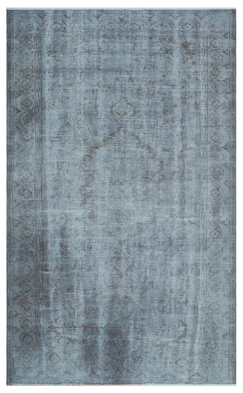 Atina Blue Vintage Wool Handmade Area Rug 5'7" x 7'10"