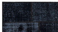 Iskece 25915 Black Patchwork Wool Handmade Area Rug 2'7" x 4'11"