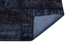 Iskece 25928 Black Patchwork Wool Handmade Area Rug 2'7" x 4'11"