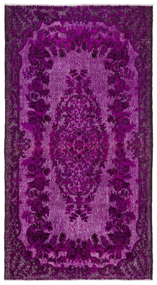 Purplea Pink Vintage Wool Handmade Area Rug 6'1" x 9'7"
