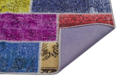 Iskece 25970 Beige Patchwork Wool Handmade Area Rug 2'7" x 4'11"