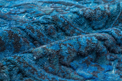 Purplea Turquoise Vintage Wool Handmade Area Rug 5'11" x 10'4"