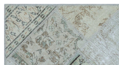 Iskece 26053 Beige Patchwork Wool Handmade Area Rug 2'7" x 4'11"