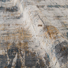 Modern Bamboo Area Rug – Machine Made Grey Flatweave Carpet with Overlocked Edge