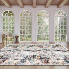 Liliana Cream Modern Bamboo Viscose Machine Made Area Rug