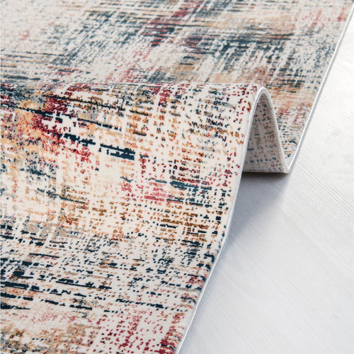 Liliana Cream Modern Bamboo Viscose Machine Made Area Rug