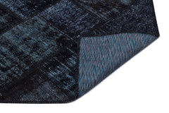 Iskece 26099 Black Patchwork Wool Handmade Area Rug 2'7" x 4'11"