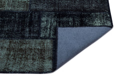 Iskece 26104 Black Patchwork Wool Handmade Area Rug 2'7" x 4'11"