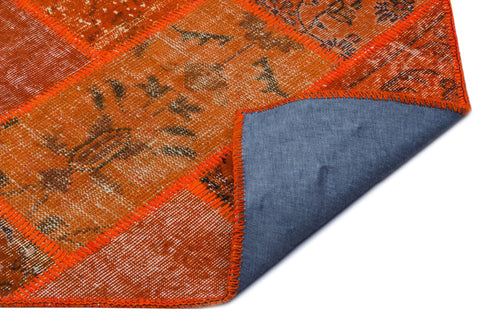 Iskece 26107 Orange Vintage Wool Handmade Area Rug 2'7" x 4'11"
